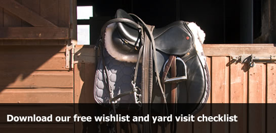 Download the free LiveryFinder livery yard visit checklist and wishlist